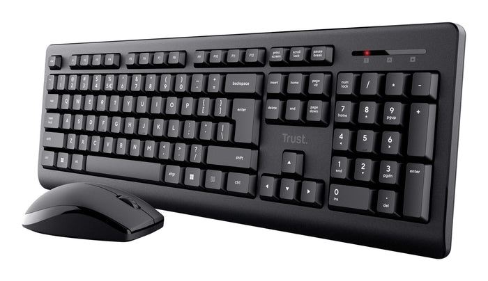 Trust Primo Keyboard | Wireless, QWERTY, Black, Mouse Included