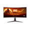 AOC G2 CU34G2XP/BK 34" UltraWide Quad HD Curved Gaming Monitor | 3440 x 1440 180Hz 1ms HDMI DP