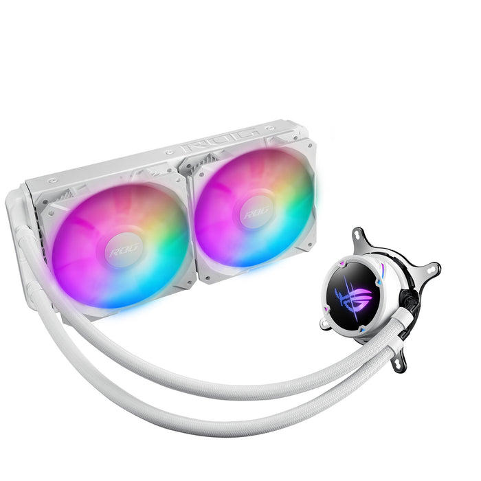 ASUS ROG STRIX LC II 240 ARGB White Edition AIO Liquid Cooler | 240mm 2500 RPM 80.95 CFM PWM RGB White