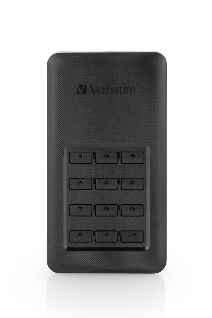 Verbatim Store 'n' Go Portable SSD with Keypad Access 256GB 256 GB Encrypted Portable SSD | USB 3.2 Gen 1 Black, Silver