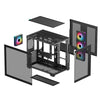 DeepCool CG530 4F ARGB Midi Tower PC Case Black | Liquid Cooling Support