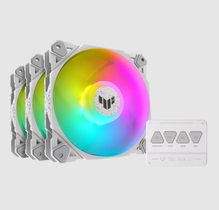ASUS TUF GAMING TF120 ARGB WHITE EDITION 3IN1 Cooler | 120mm 1900 RPM 76 CFM RGB White