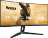 iiyama G-MASTER GCB3486WQSCP-B1 computer monitor 86.4 cm (34") 3440 x 1440 pixels UltraWide Quad HD Black