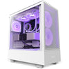 NZXT H5 Flow RGB Midi Tower PC Case White | Liquid Cooling Support