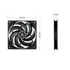 ARCTIC P12 Slim Pressure-optimised Fan | 120mm 2100 RPM 41.1 CFM PWM Fluid Dynamic Bearing (FDB) Black