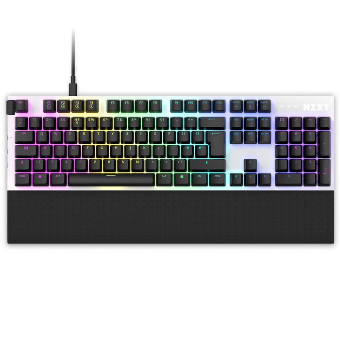 NZXT Function Mechanical Keyboard | Wired, QWERTY, White, Backlit
