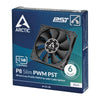 ARCTIC P8 Slim PWM Fan | 80mm 3000 RPM 22.5 CFM PWM Fluid Dynamic Bearing (FDB) Black