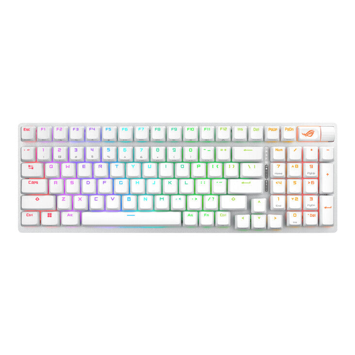 ASUS ROG Strix Scope II 96 Wireless Mechanical Gaming Keyboard | Wired & Wireless, 96%, White, Backlit