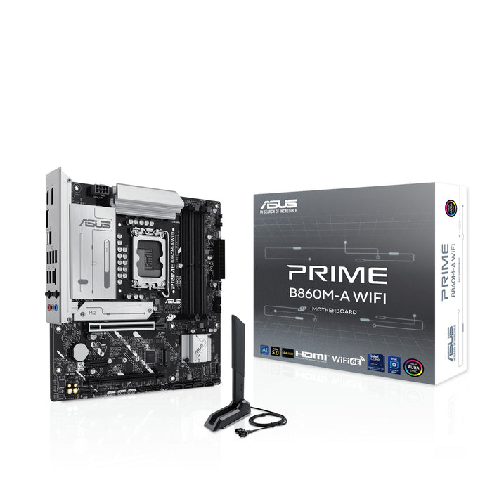 ASUS PRIME B860M-A WIFI mATX Motherboard | LGA1851 | 4x DDR5 Slots | Wi-Fi 6E