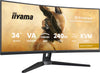 iiyama G-MASTER GCB3486WQSCP-B1 computer monitor 86.4 cm (34") 3440 x 1440 pixels UltraWide Quad HD Black