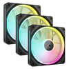 Corsair iCUE LINK LX120 3 Pack Case Fan | 3-Pack 120mm 2400 RPM 69.9 CFM RGB Magnetic levitation bearing Black