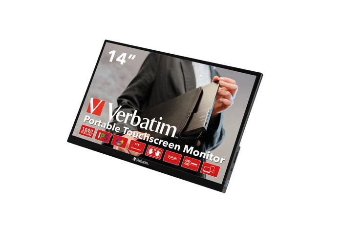 Verbatim 49591 14" Full HD Monitor | 1920 x 1080 USB-C HDMI
