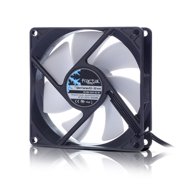 Fractal Design Silent Series R3 92mm Case Fan | 90mm 1500 RPM 24.4 CFM Black
