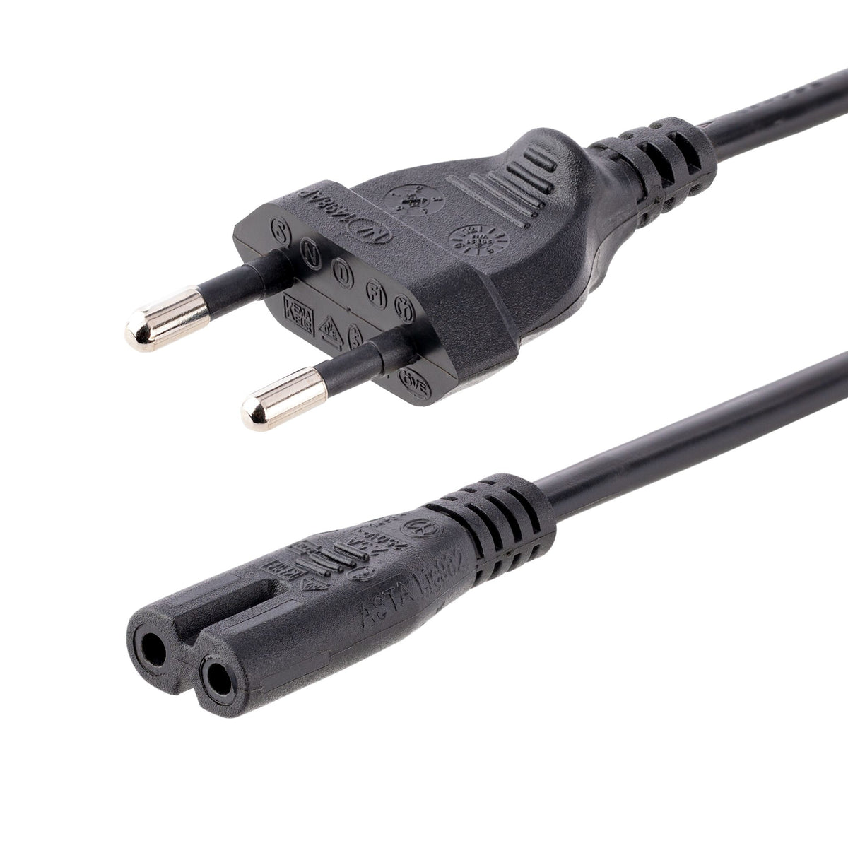 StarTech 3m (10ft) Laptop Power Cord, EU Plug to C7, 2.5A 250V, 18AWG, Laptop Replacement Cord, Printer Power Cable, Laptop Charger Cord, Laptop Power Brick Cord, Black