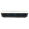 StarTech USB 3.0 to Gigabit Ethernet NIC Network Adapter with 3 Port Hub - White