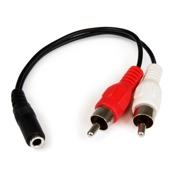 .com 6in Stereo Audio Cable 3.5mm Female to 2x RCA Male