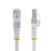 StarTech.com 50cm CAT6a Ethernet Cable - White - Low Smoke Zero Halogen (LSZH) - 10GbE 500MHz 100W PoE++ Snagless RJ-45 w/Strain Reliefs S/FTP Network Patch Cord