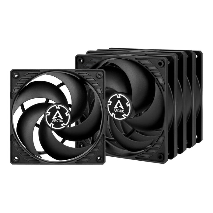 ARCTIC P12 - Pressure-optimised 120 mm Fan Fan | 5-Pack 120mm 1800 RPM 56.3 CFM Fluid Dynamic Bearing (FDB) Black