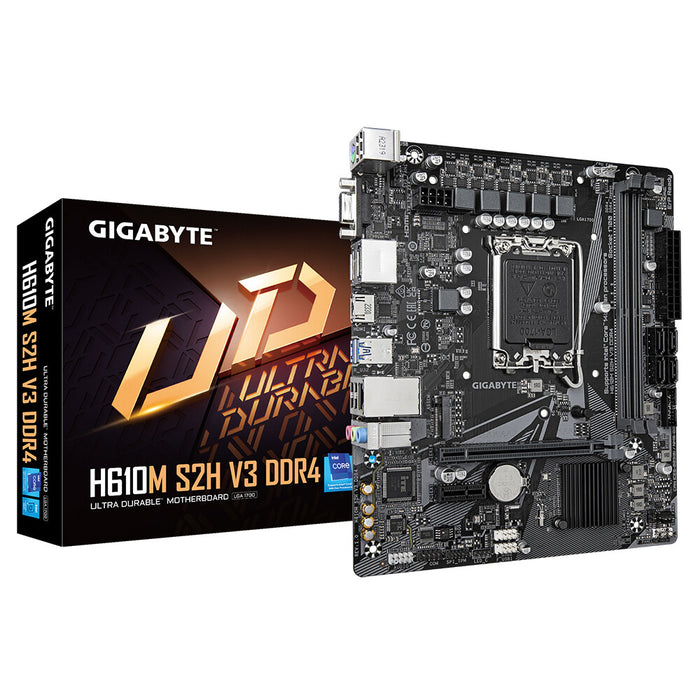 Gigabyte H610M S2H V3 DDR4 mATX Motherboard | LGA1700 | 2x DDR4 Slots