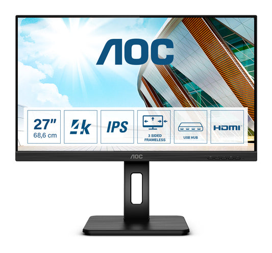 AOC P2 U27P2 27" 4K Ultra HD Monitor | 3840 x 2160 60Hz HDMI DP