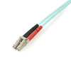 StarTech.com Fiber Optic Cable - 10 Gb Aqua - Multimode Duplex 50/125 - LSZH - LC/LC - 2 m~2m (6ft) LC/UPC to LC/UPC OM3 Multimode Fiber Optic Cable, Full Duplex 50/125µm Zipcord Fiber, 100G Networks, LOMMF/VCSEL,