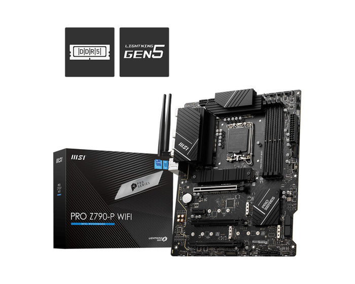 MSI PRO Z790-P WIFI ATX Motherboard | LGA1700 | 4x DDR5 Slots | Wi-Fi 6E