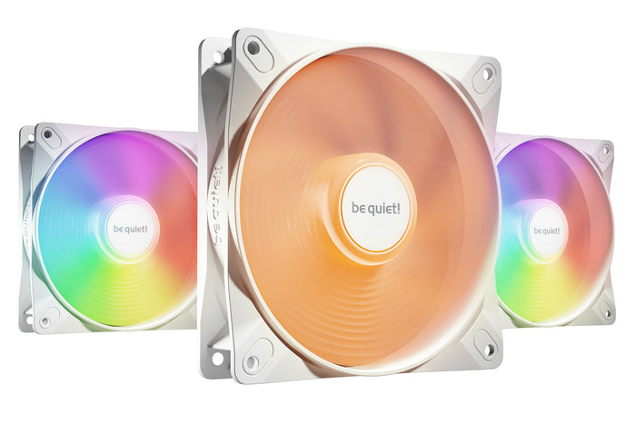 be quiet! LIGHT WINGS LX 120mm PWM High Speed 3-Pack White Case Fan | 120mm 2100 RPM 61.8 CFM PWM RGB Rifle bearing White
