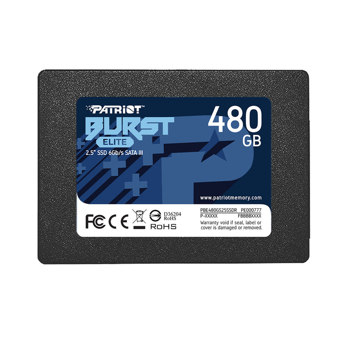 Patriot Memory Burst Elite 480 GB PC/Laptop Internal SSD | Serial ATA III 2.5