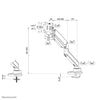 Neomounts monitor arm desk mount for curved ultra-wide screens
