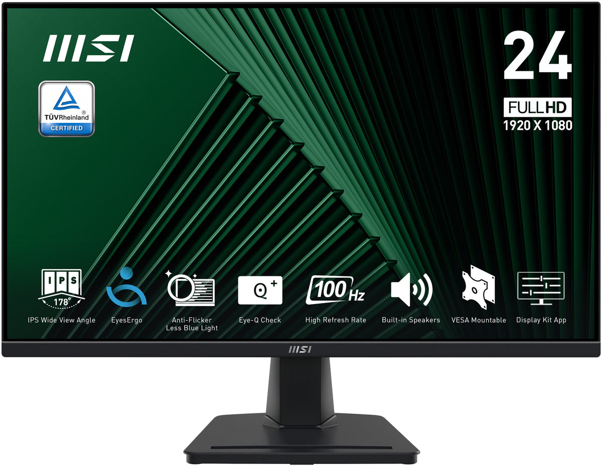 MSI PRO MP245G 24" Full HD Monitor | 1920 x 1080 100Hz HDMI VGA DP