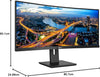Philips B Line 345B1C/00 34" Quad HD Curved Monitor | 3440 x 1440 100Hz HDMI DP