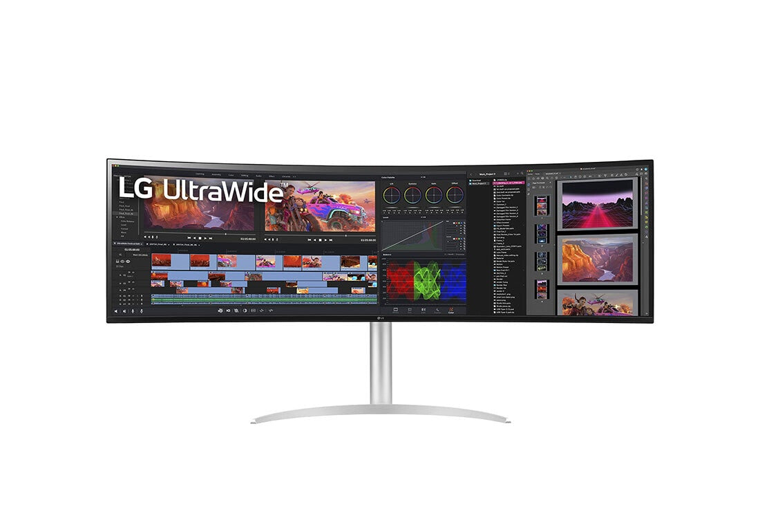 LG 49WQ95C-W 49" UltraWide Dual Quad HD Curved Monitor | 5120 x 1440 144Hz HDMI DP