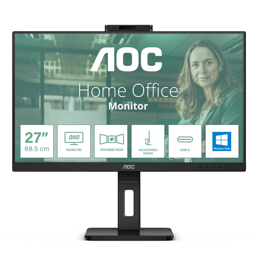 AOC Q27P3QW 27" Quad HD Monitor | 2560 x 1440 75Hz HDMI DP