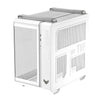 ASUS TUF GAMING GT502 Horizon TG ARGB White Midi Tower PC Case White | Liquid Cooling Support