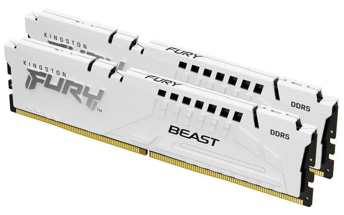 Kingston FURY Beast 32 GB (2x16 GB) DDR5 White Memory Kit | CL36, Heatsink