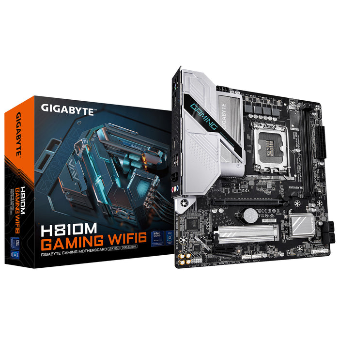 Gigabyte H810M GAMING WIFI6 mATX Motherboard | LGA1851 | 2x DDR5 Slots | Wi-Fi 6