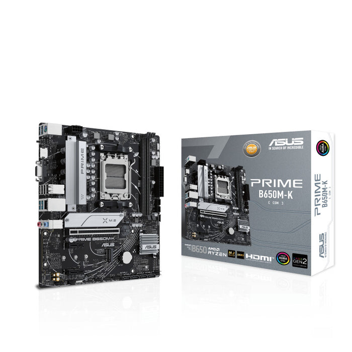 ASUS PRIME B650M-K mATX Motherboard | AM5 | 2x DDR5 Slots
