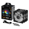 ASUS TUF Gaming TR120 ARGB Reverse Fan - Triple Pack Case Fan | 120mm PWM RGB Hydraulic Bearing Black