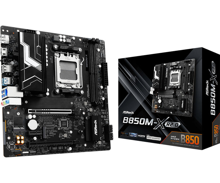 Asrock B850M-X R2.0 mATX Motherboard | AM5 | 2x DDR5 Slots