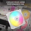 Corsair RS120 ARGB Case Fan | 120mm 2100 RPM 72.8 CFM PWM RGB White