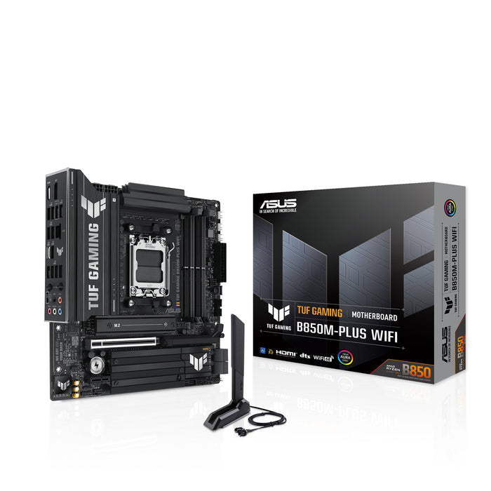 ASUS TUF GAMING B850M-PLUS WIFI mATX Motherboard | AM5 | 4x DDR5 Slots | Wi-Fi 6E