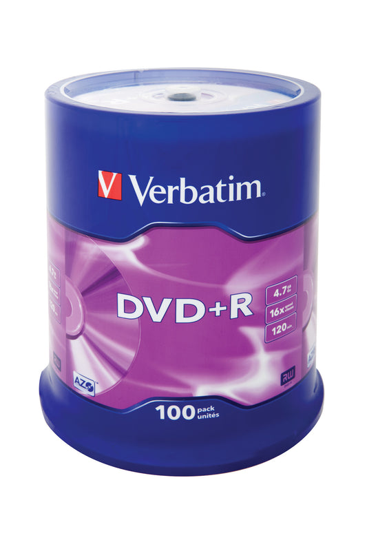 Verbatim  Blank DVD+R Matt Silver 4.7 GB 100 pc(s)