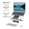 Fellowes Laptop Stand for Desk - Breyta Adjustable Laptop Riser for Home and Office - Portable Laptop Stand with 12 Height Adjustments - Max Laptop Size 14", Max Weight 4KG - Weight