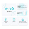 TP-LINK Whole Home Mesh WiFi 6 Unit AX3000 Dual-band Wi-Fi 6 Mesh System | 1-Pack, White