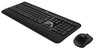 Logitech ADVANCED Combo Wireless Keyboard and Mouse Keyboard | Wired, QWERTY, Black, Mouse Included