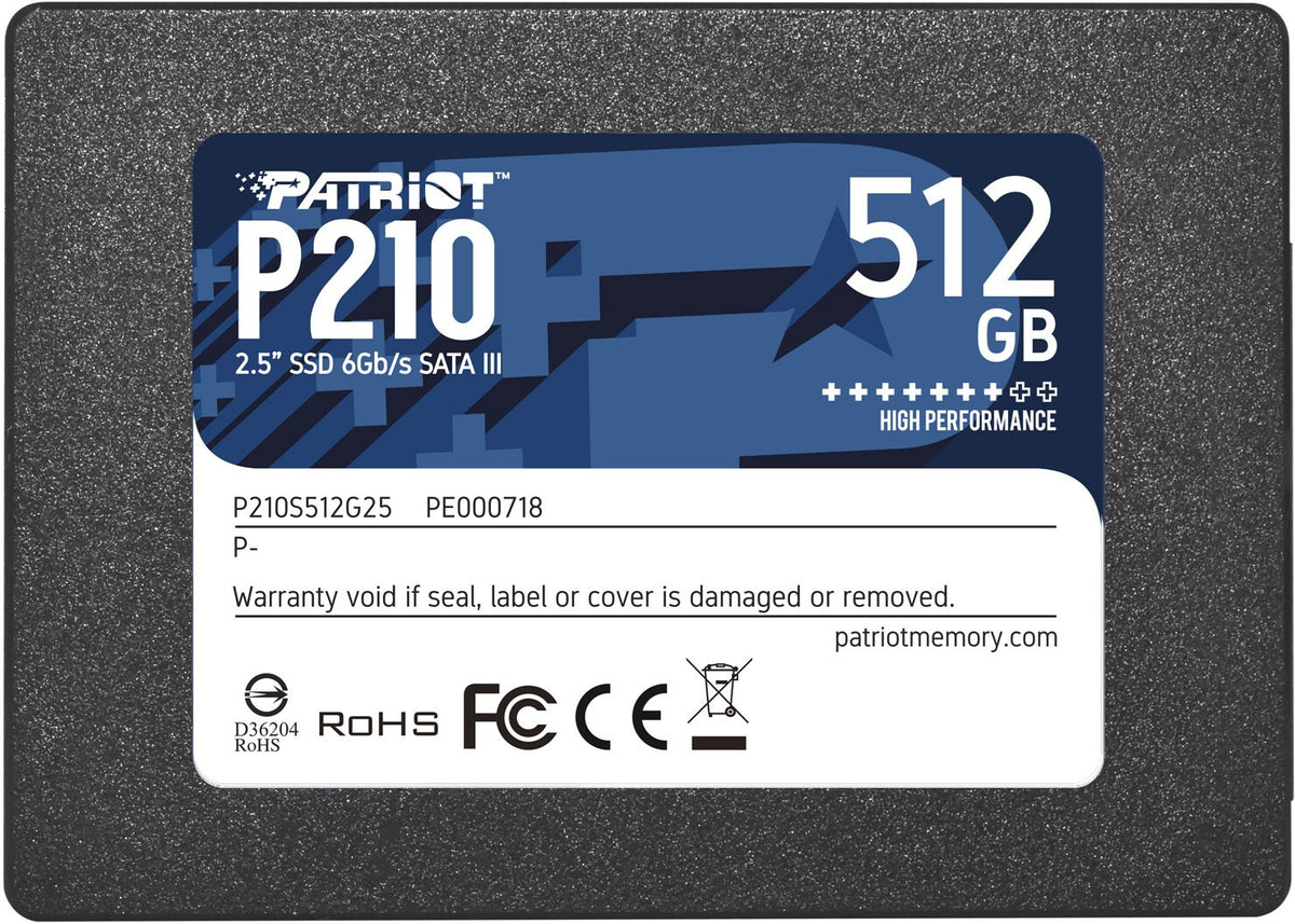 Patriot Memory P210 512 GB PC/Laptop Internal SSD | Serial ATA III 2.5