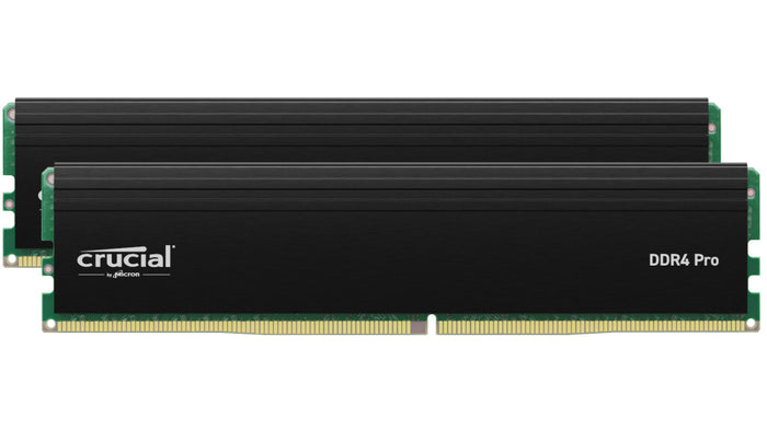 Crucial Pro 32 GB (2x16 GB) DDR4 3200 MHz Memory Kit | CL22, XMP, Heatsink