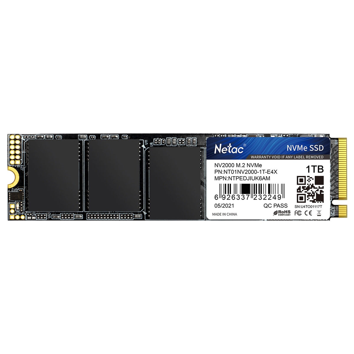 Netac NV2000 1 TB PC/Laptop Internal SSD | 3D TLC NAND NVMe PCI Express 3.0 M.2