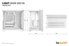 be quiet! LIGHT BASE 600 DX White ARGB Midi Tower PC Case White | Liquid Cooling Support