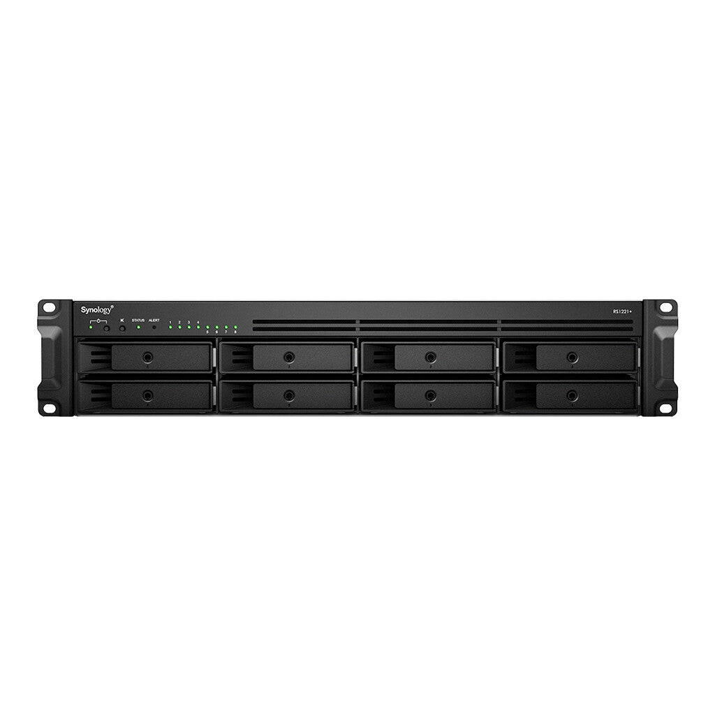 Synology RackStation RS1221RP+ Rack (2U) NAS with 8 x 16TB HAT5300 Drives | 8-bay, HDD & SSD, Ryzen Embedded CPU, 4 GB GB RAM, 4 x LAN Ports
